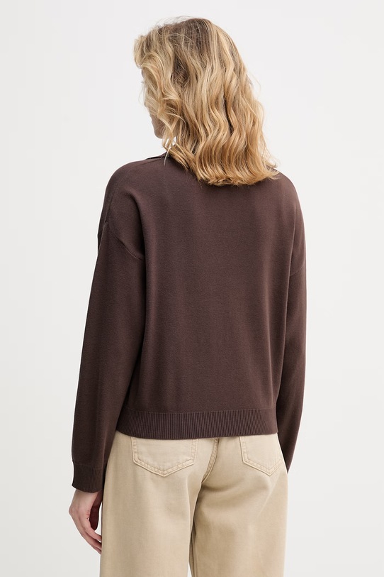 Odzież United Colors of Benetton sweter damski bawełniany 1C19D301I brązowy