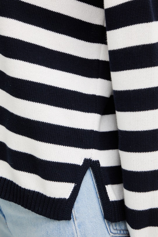 United Colors of Benetton Πουλόβερ γυναικείο βαμβακερό 1C94E10FZ σκούρο μπλε