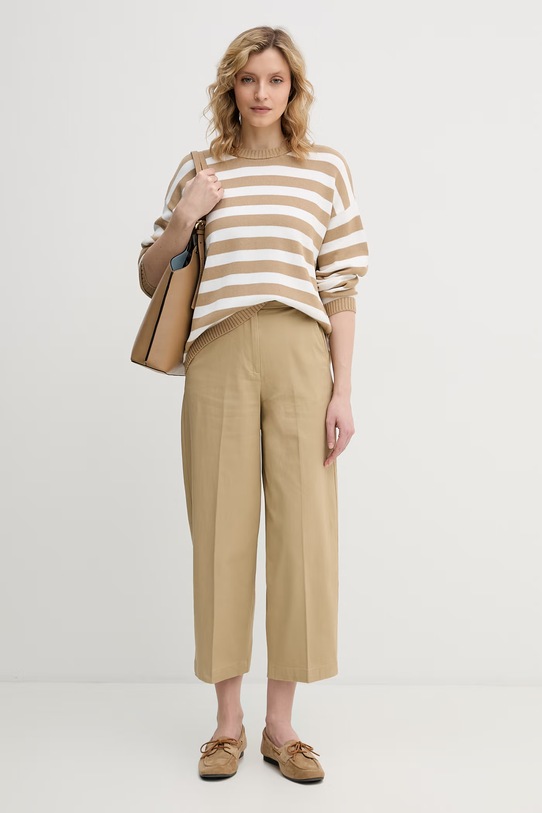 United Colors of Benetton Πουλόβερ γυναικείο βαμβακερό 1C94E10FZ μπεζ SS26