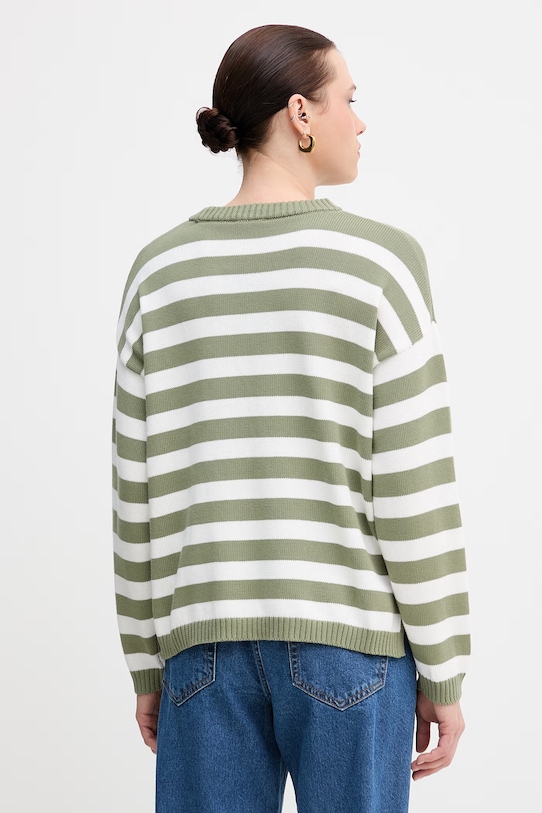 Odzież United Colors of Benetton sweter damski bawełniany 1C94E10FZ zielony