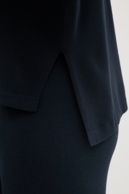 United Colors of Benetton Μπλούζα με κουκούλα Γυναικεία με βισκόζη 1LHGD204M σκούρο μπλε