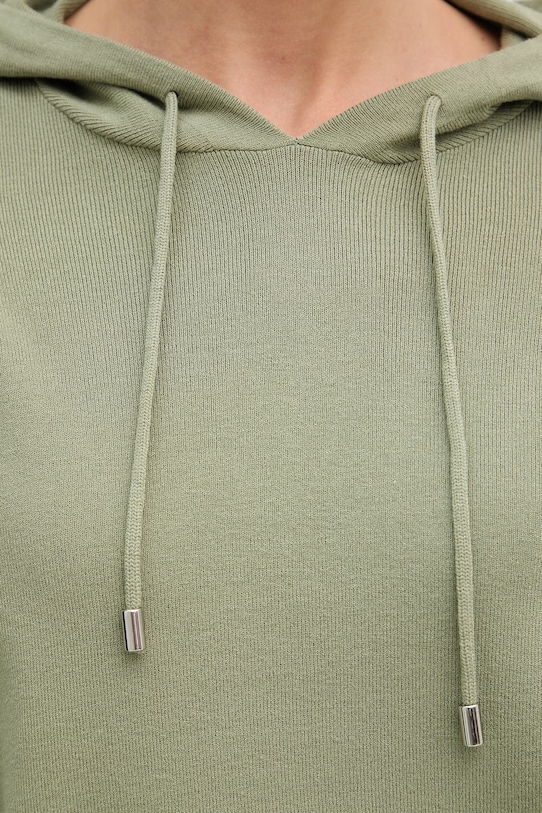 United Colors of Benetton bluza z kapturem damska z wiskozą 1LHGD204M zielony