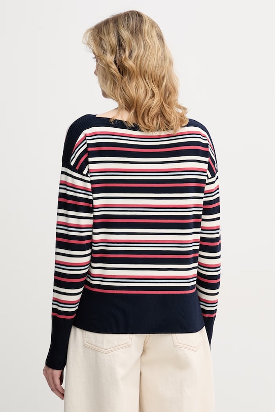 Odzież United Colors of Benetton sweter damski z wiskozą 1W2AD10GL granatowy