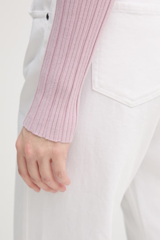 United Colors of Benetton svetr dámský s viskózou 1WZND10G9 růžová