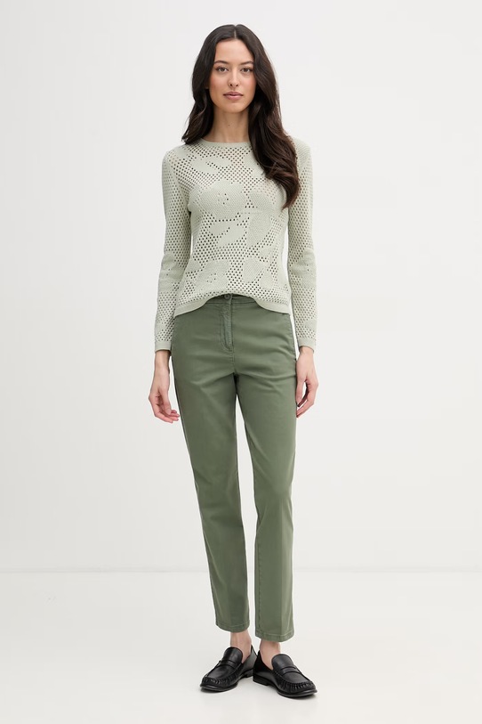 United Colors of Benetton sveter dámsky bavlnený 16EVD10GP zelená SS26