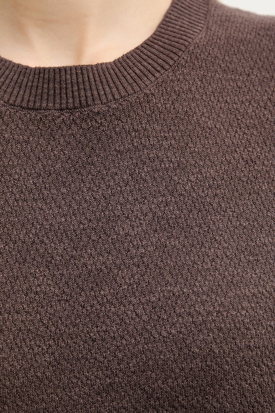 United Colors of Benetton top damski lniany 1DC3D10GT brązowy