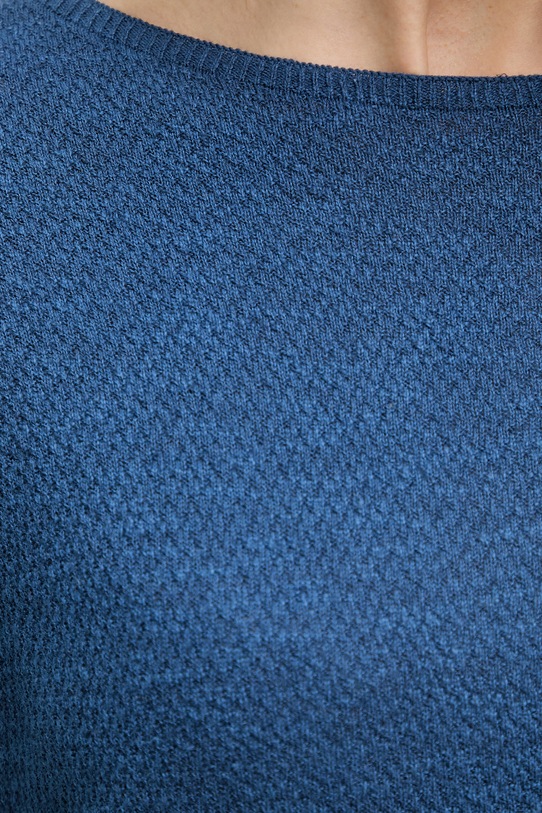 United Colors of Benetton sveter s krátkym rukávom dámsky s ľanom 1DC3D10GU tmavomodrá