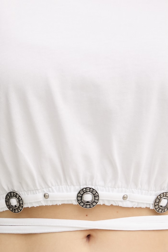 Pinko t-shirt damski bawełniany 106907.A3AR biały