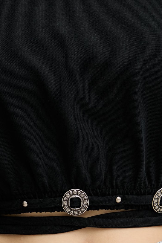 Pinko t-shirt damski bawełniany 106907.A3AR czarny