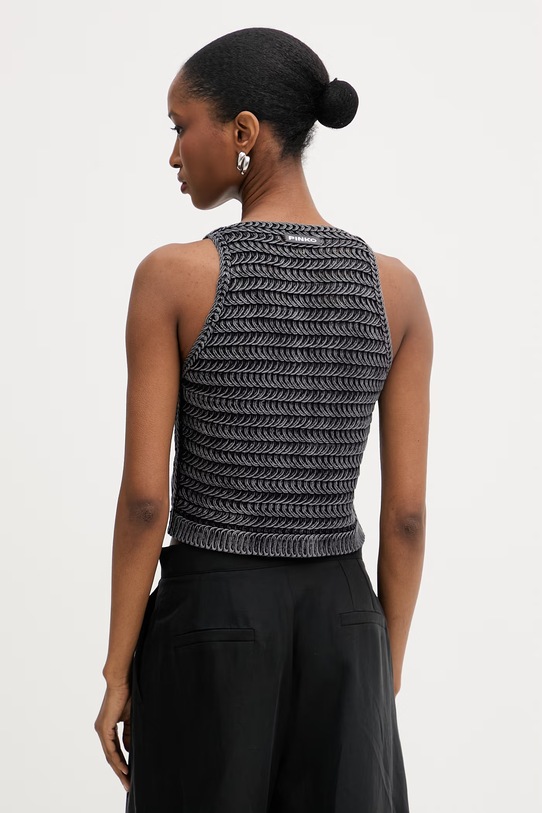 Oblečenie Pinko vesta dámska bavlnená 106859.A3BA sivá