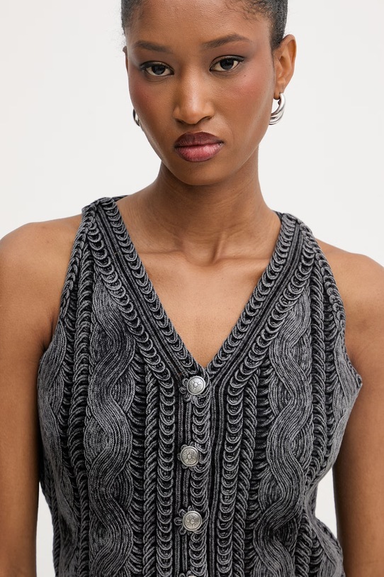 Pinko vesta dámska bavlnená sivá 106859.A3BA