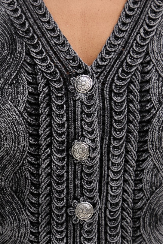 Pinko vesta dámska bavlnená 106859.A3BA sivá