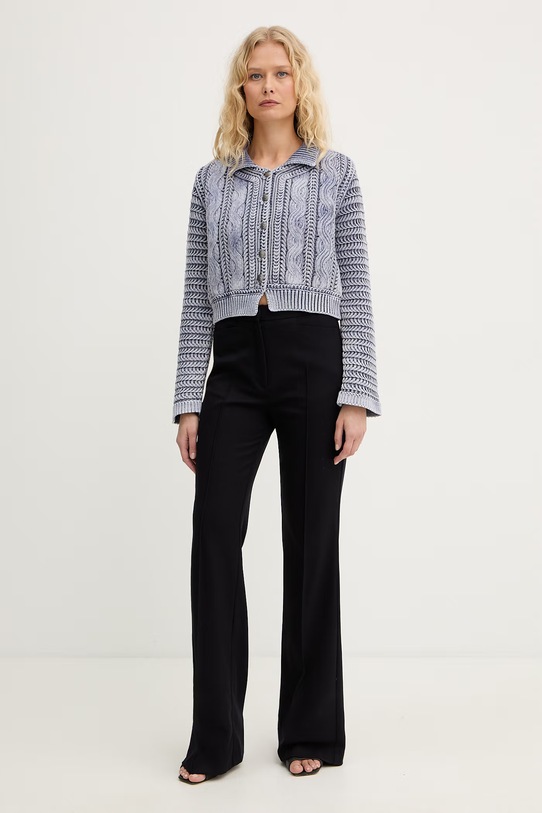 Pinko kardigan damski bawełniany 106858.A3BA fioletowy SS26