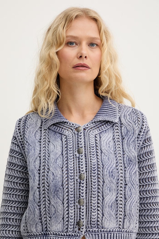 Pinko kardigan damski bawełniany fioletowy 106858.A3BA