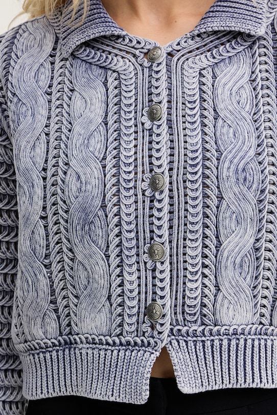 Pinko kardigan damski bawełniany 106858.A3BA fioletowy