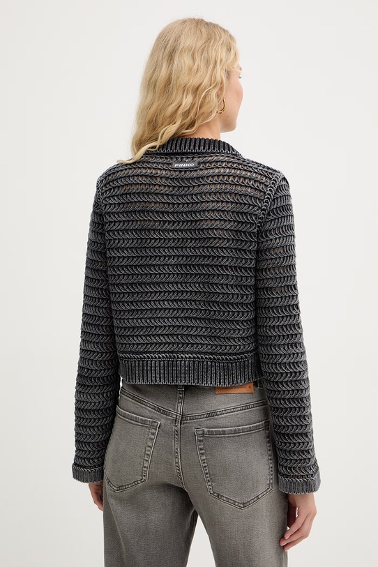 Odzież Pinko kardigan damski bawełniany 106858.A3BA szary