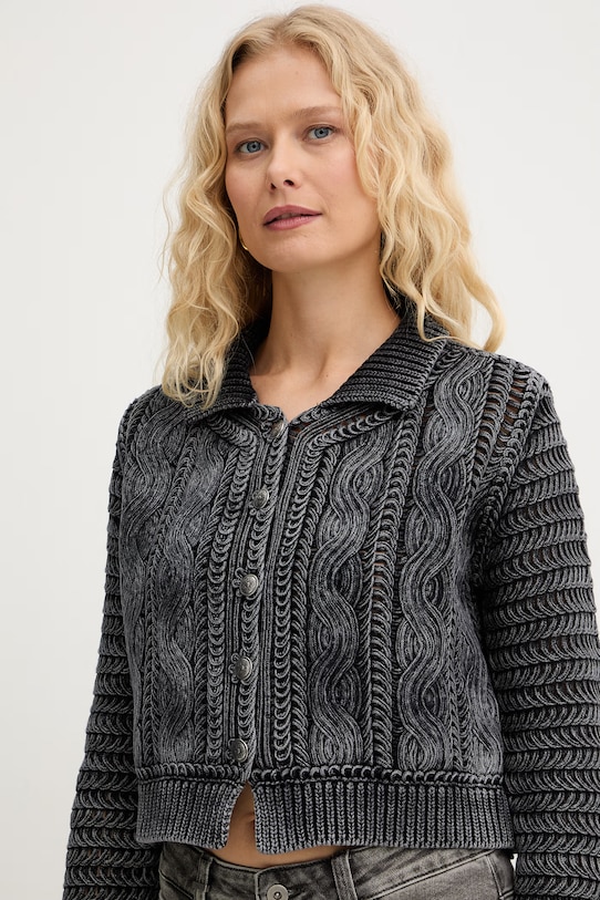 Pinko kardigan damski bawełniany szary 106858.A3BA