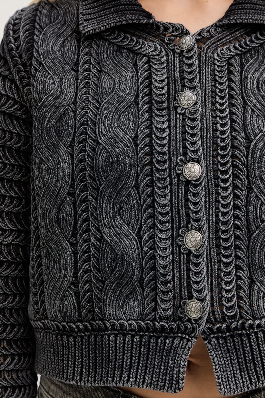 Pinko kardigan damski bawełniany 106858.A3BA szary