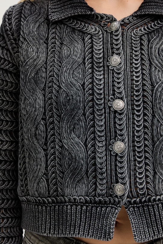 Pinko kardigan damski bawełniany 106858.A3BA szary