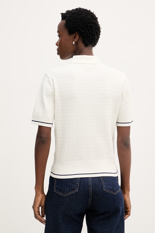 Odzież Calvin Klein Jeans polo swetrowe damskie LV047F320G beżowy