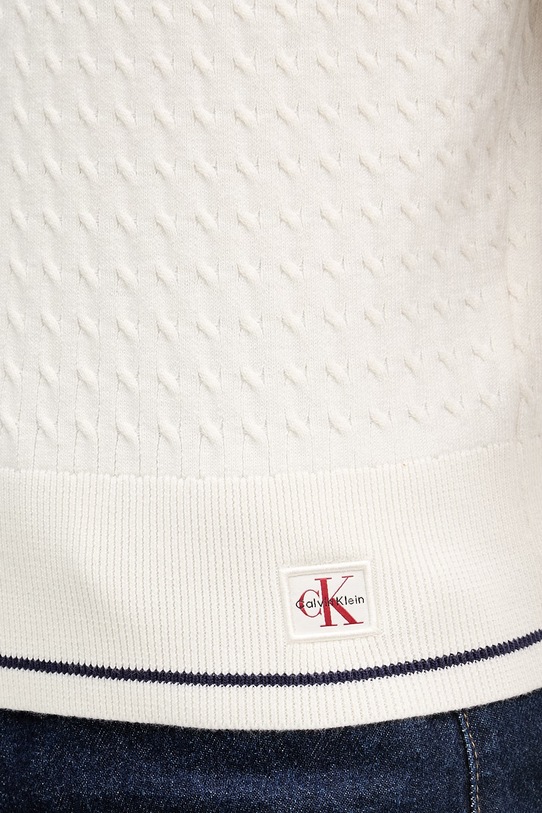 Calvin Klein Jeans polo swetrowe damskie LV047F320G beżowy