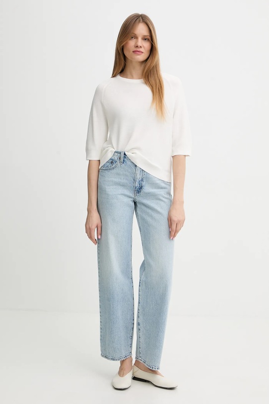 Marc O'Polo sweter bawełniany 5000008090 beżowy SS26