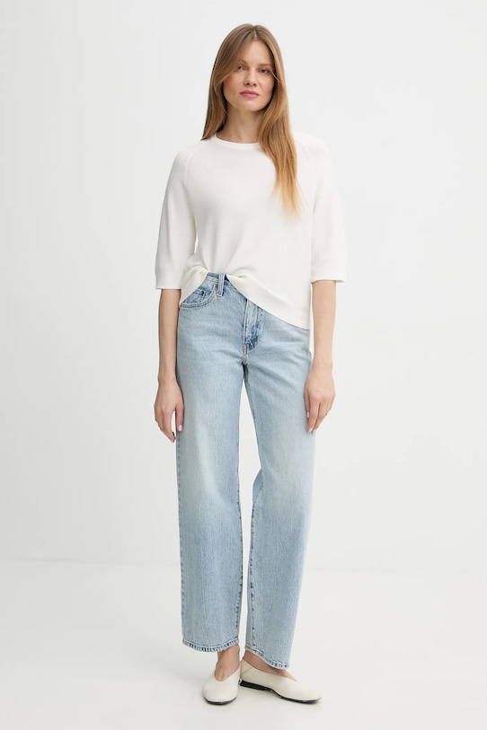 Marc O'Polo sweter bawełniany 5000008090 beżowy SS26