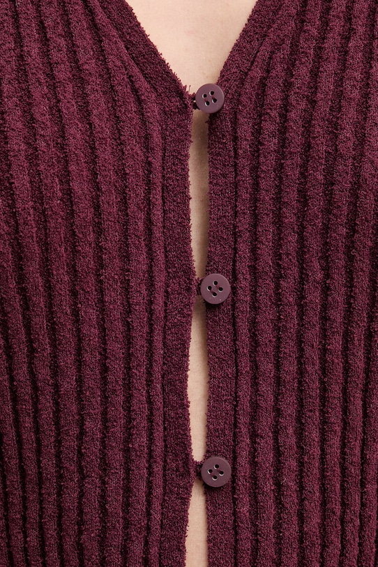 Marc O'Polo kamizelka damska z bawełną 5000008122 bordowy