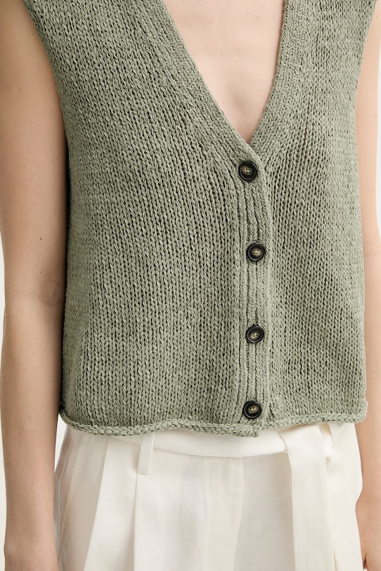 Marc O'Polo kamizelka damska z bawełną 5000013104 zielony