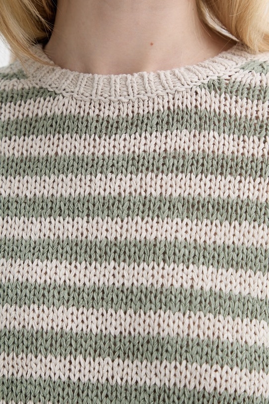 Marc O'Polo Pletena majica ženska z bombažem 5000013149 zelena