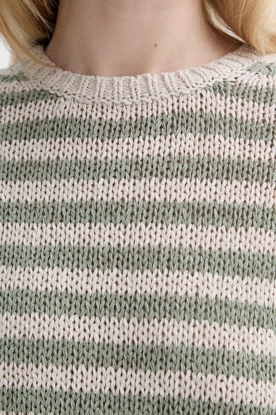 Marc O'Polo Pletena majica ženska z bombažem 5000013149 zelena