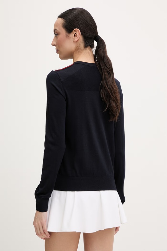 Odzież Fusalp sweter damski z dodatkiem wełny OTTAVIA I1126 granatowy