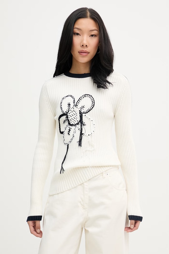 Iceberg sweter damski bawełniany beżowy A009.7604