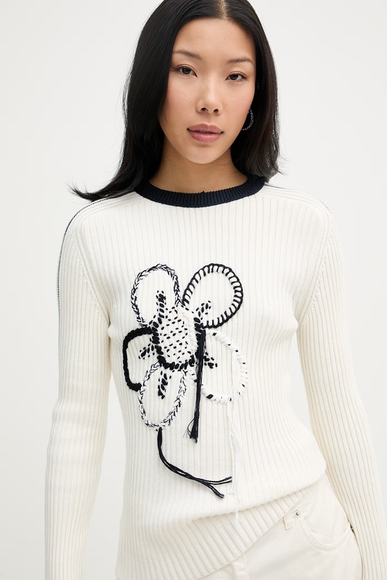 Iceberg sweter damski bawełniany beżowy A009.7604