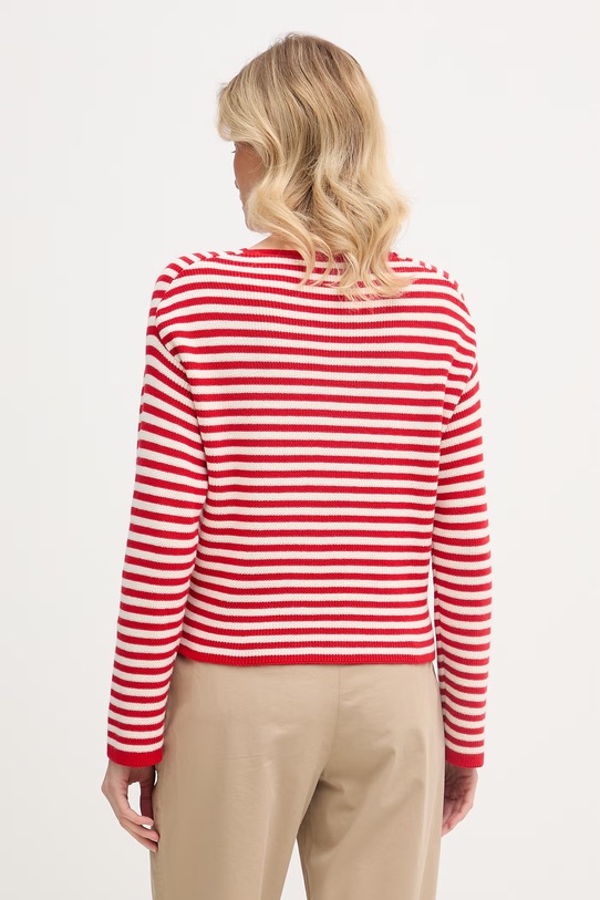 Odzież Tommy Hilfiger sweter damski bawełniany WW0WW48470 czerwony