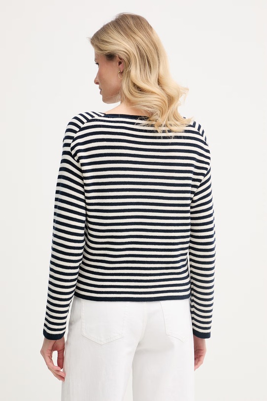 Oblačila Tommy Hilfiger pulover ženski bombažen WW0WW48470 mornarsko modra