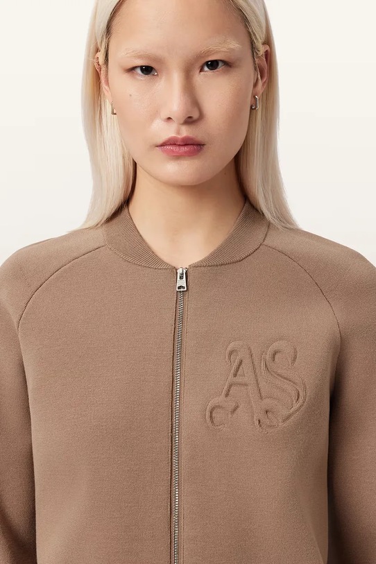 AllSaints kardigan SONNY brązowy W005KD