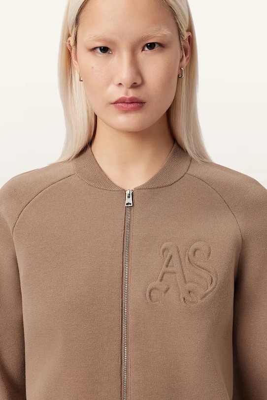 AllSaints kardigan SONNY brązowy W005KD