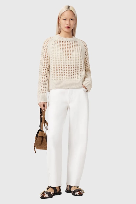 Oblečení Svetr s příměsí vlny AllSaints SUNIVA W030KE bílá