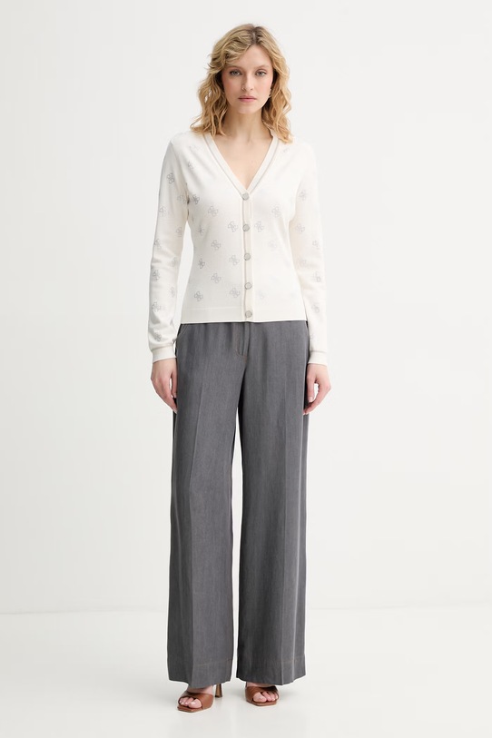 Guess kardigán dámsky z viskózy W6GR18.Z0605 béžová SS26