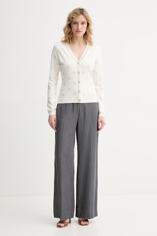 Guess kardigán dámsky z viskózy W6GR18.Z0605 béžová SS26