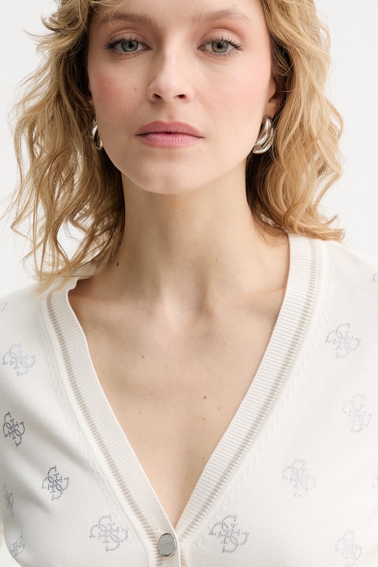 Guess kardigán dámsky z viskózy béžová W6GR18.Z0605