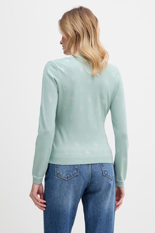 Odzież Guess kardigan damski z wiskozy W6GR18.Z0605 zielony