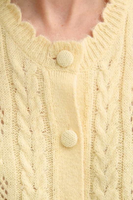 Levi's kardigan z domieszką wełny PAULINE POINTELLE SS 005A8 żółty