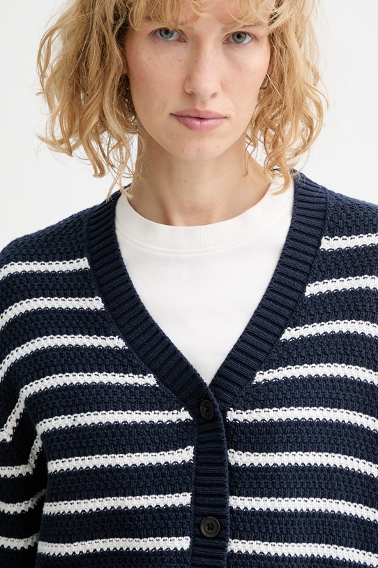 Levi's kardigan bawełniany SNOWFLAKEGAN granatowy A8728.0028