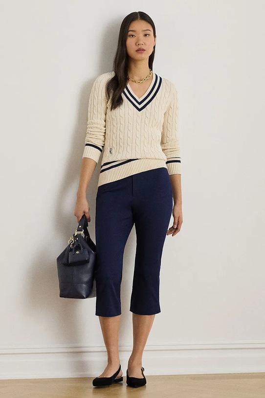 Odzież Lauren Ralph Lauren sweter damski bawełniany 200B22020 beżowy