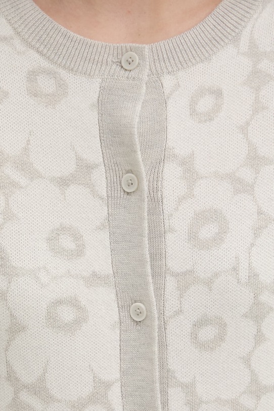 Marimekko kardigan damski z dodatkiem wełny 095027 szary