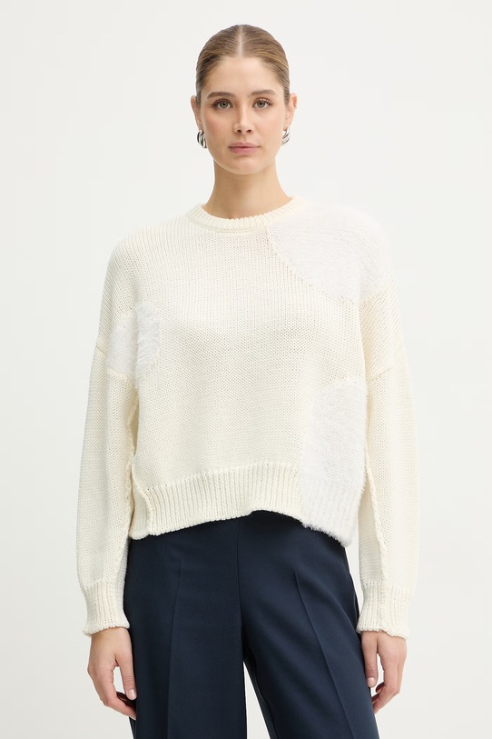 MAX&Co. sweter z dodatkiem wełny MCOZUPPA aplikacja beżowy 2616361011200