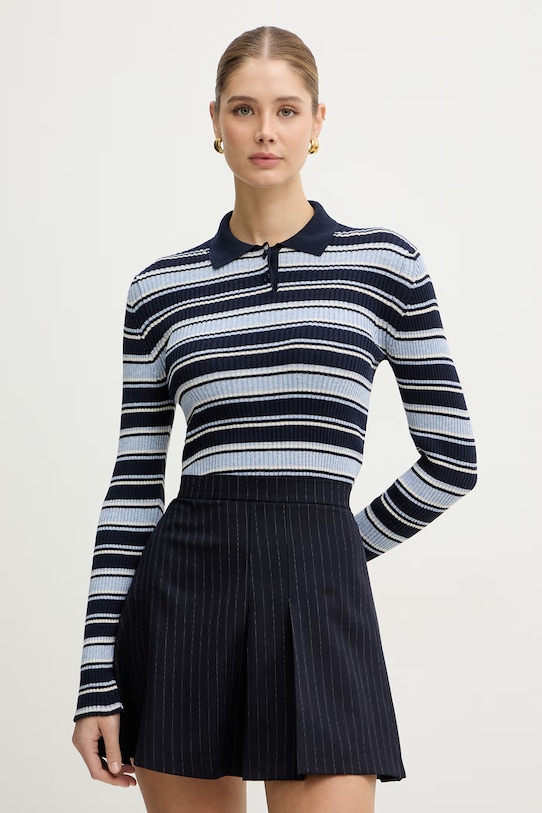 MAX&Co. maglione MCOLOCUSTA colletto abbottonato blu navy 2616361141200