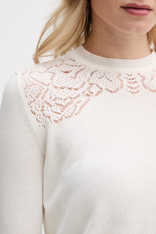 Max&Co. sweter damski bawełniany MCONATALE 2616361033200 beżowy